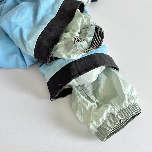 Obermeyer girls one piece snow ski suit 6 turbo board blue zip hood winter blue - Picture 6 of 16